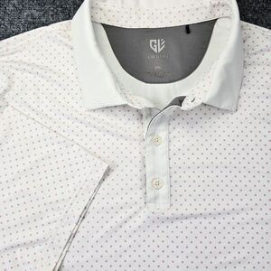 1764 Golf Graham Luxe Lennox Performance Polo 2XL Pink Micro Square Dots